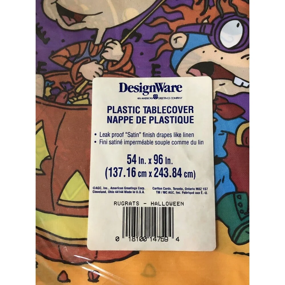NEW Rugrats Halloween Party Set Tablecloths x2 Paper Napkins Nickelodeon VINTAGE